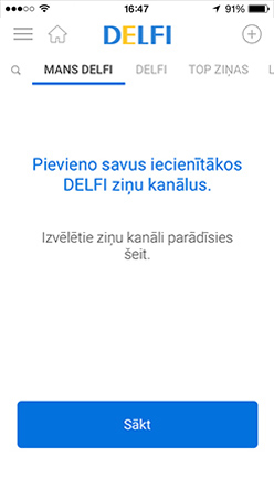 Mobilā ziņu aplikācija - DELFI