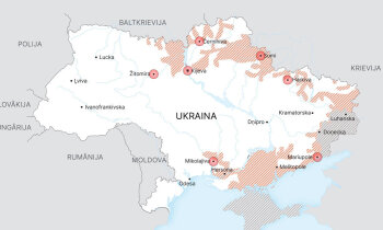 Karte: Kā pret Krieviju aizstāvas Ukraina? (10. marta aktuālā informācija)