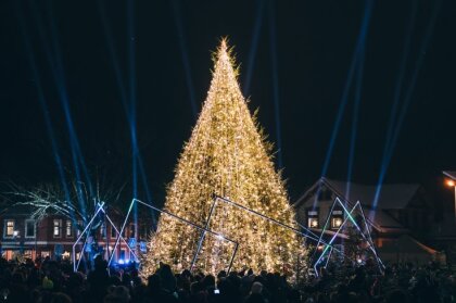 Foto: Skaistākās un krāšņākās egles Latvijas pilsētās šogad