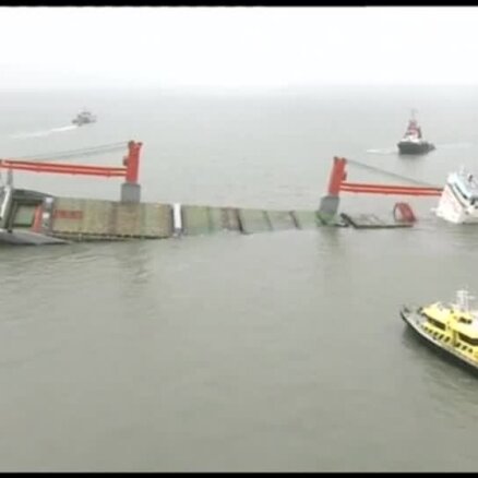 Video: Pie Beļģijas krastiem nogrimis Nīderlandes kuģis