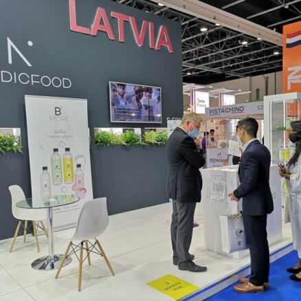 Foto: Latvijas pārtikas ražotāji gūst panākumus izstādē 'Gulfood' Dubaijā