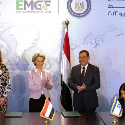 ES, Izraēla un Ēģipte paraksta vienošanos par dabasgāzes eksportu