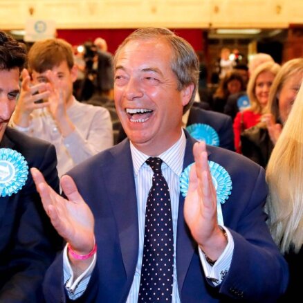 EP vēlēšanās Lielbritānijā triumfē Farāža 'Brexit partija'
