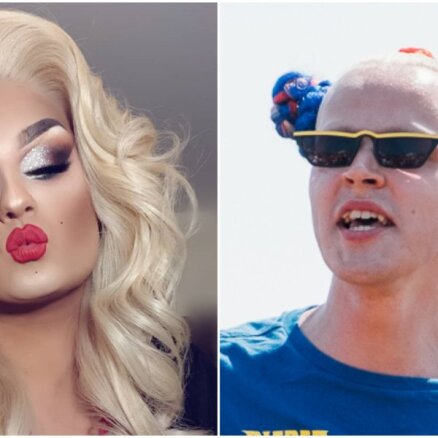 Rīgas naktsklubā sakaujas populārie 'drag queen' Rojs Rodžers un Amuna