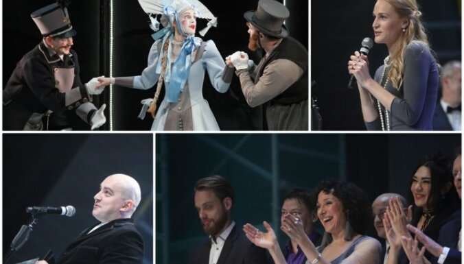 'Spēlmaņu naktī' triumfē Liepājas teātra kustību izrāde 'Precības'