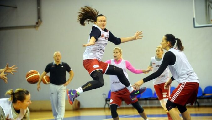 Latvijas sieviešu basketbola izlase treniņspēlē cīnās neizšķirti ar Baltkrieviju