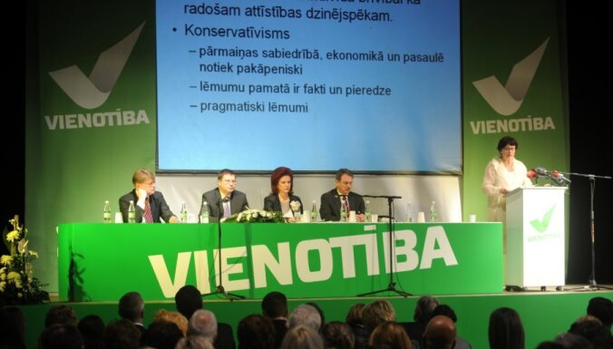 'Vienotības' valdē ievēlē 20 locekļus