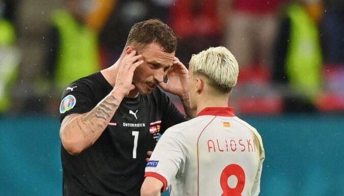 'Euro 2020': Arnautovičs diskvalificēts par naidpilniem izteikumiem albāņu futbolistiem