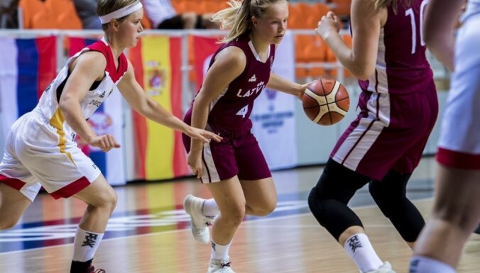 Latvijas U-16 izlases basketbolistes iekļūst EČ pusfinālā un Pasaules kausā