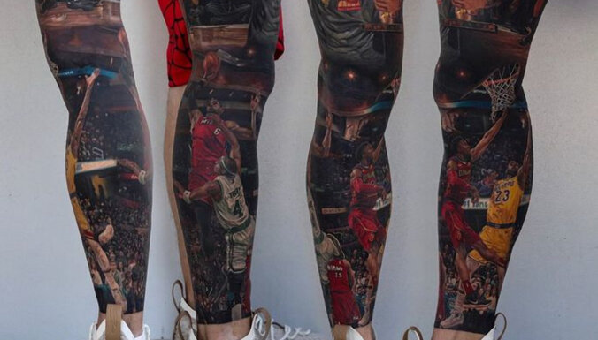 ФОТО: Фанат НБА показал крутую татуировку с изображением Леброна Джеймса