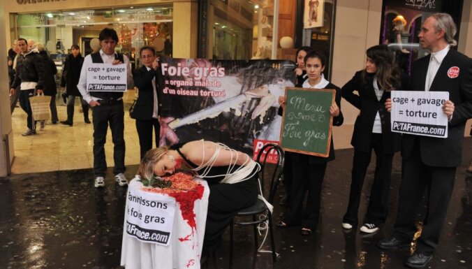 PETA протестует против "паштета из гусиной печенки"