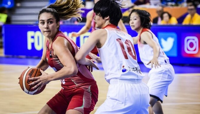 Latvijas U-19 basketbolistes Pasaules kausa mačā uzvar Dienvidkoreju