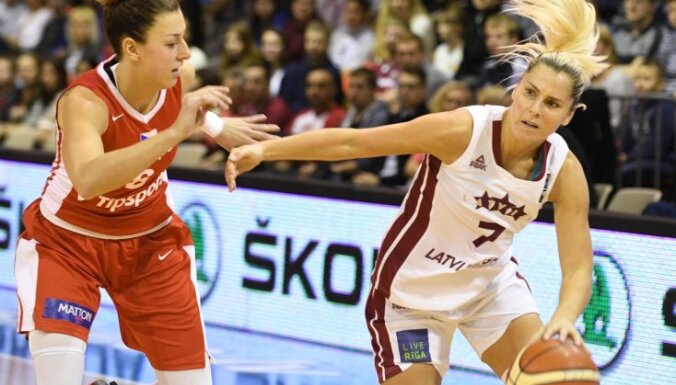 Latvijas sieviešu basketbola izlase pārbaudes mačā uzvar Čehiju