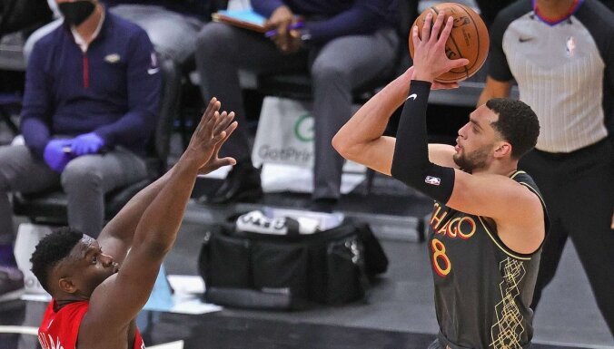 'Bulls' aizsargu duets sasniedz jaunu NBA tālmetienu rekordu