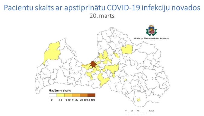 Saslimis vēl viens Salaspils 1. vidusskolas skolēns; 'Covid-19' apstiprināts 19 pašvaldībās