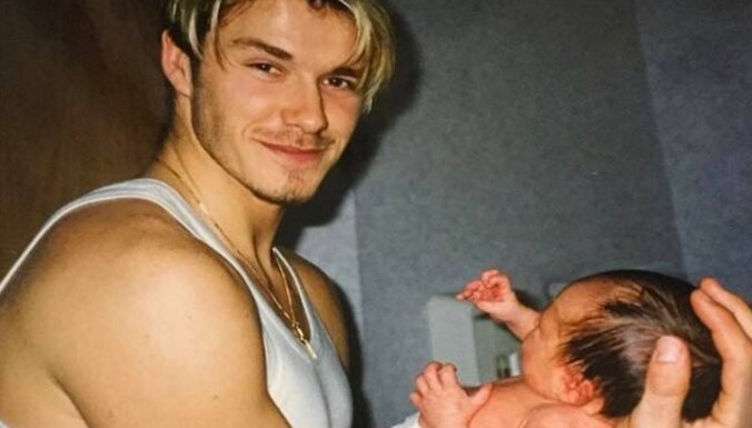 Bekhemu pāris publisko sirsnīgu foto ar tikko dzimušo dēlu