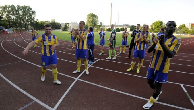 'Ventspils' futbolisti mazākumā nospēlē neizšķirti ar 'Skonto'