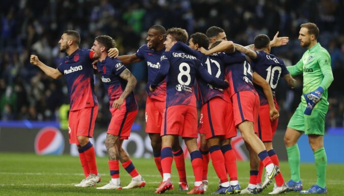 'Atletico' cīņā par pēdējo ceļazīmi B grupā apsteidz 'Porto' un 'AC Milan'
