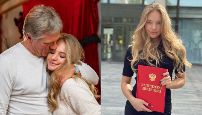 Putina runasvīra Peskova daiļā meita Liza pikta par sankcijām