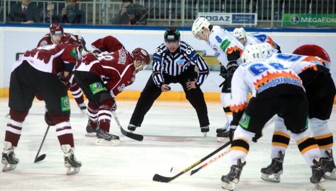 Рижское "Динамо" проводит второй домашний матч в чемпионате КХЛ