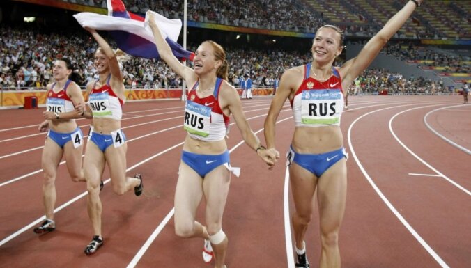Krievijai anulē uzvaru Pekinas olimpisko spēļu stafetē sievietēm