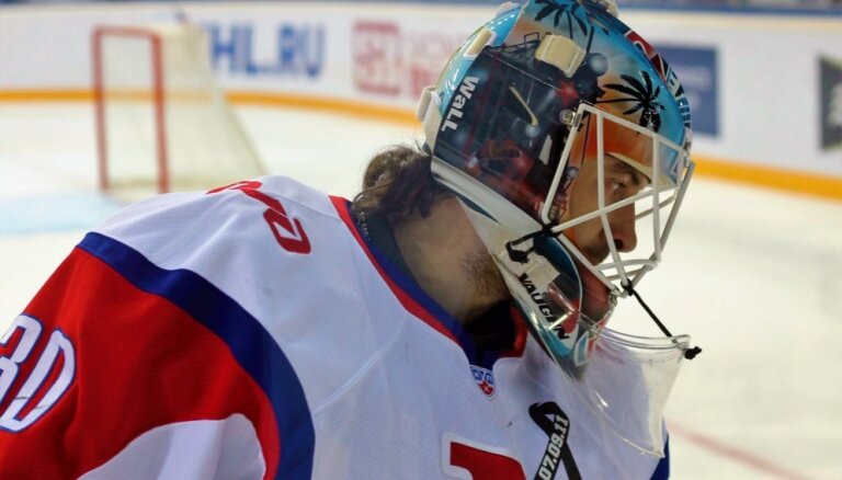 'Lokomotiv' vārtsargs Murigins labojis KHL 'sauso' spēļu rekordu