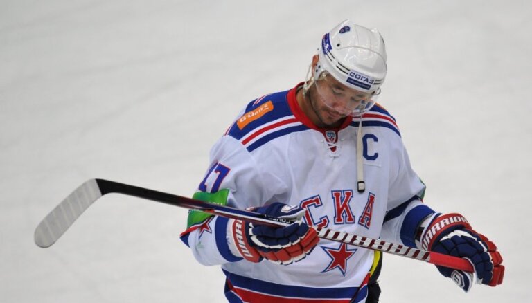 KHL čempionvienības SKA kapteinis Kovaļčuks traumas dēļ nespēlēs četras līdz piecas nedēļas