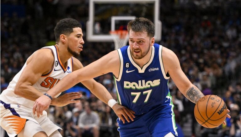 Bertānam mazs spēles laiks; Dončičs un 'Mavericks' beidzot uzvar 'Suns'