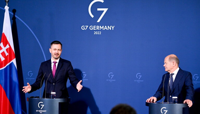 Slovākijas premjers aicina Vāciju atbalstīt ES kandidātvalsts statusa piešķiršanu Ukrainai