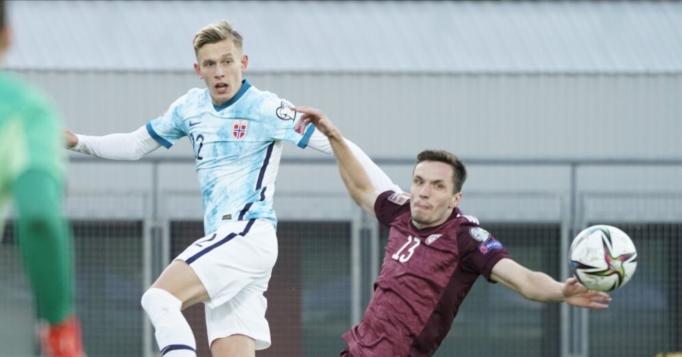 Det latviske fotballandslaget kan ikke motstå det norske landslaget