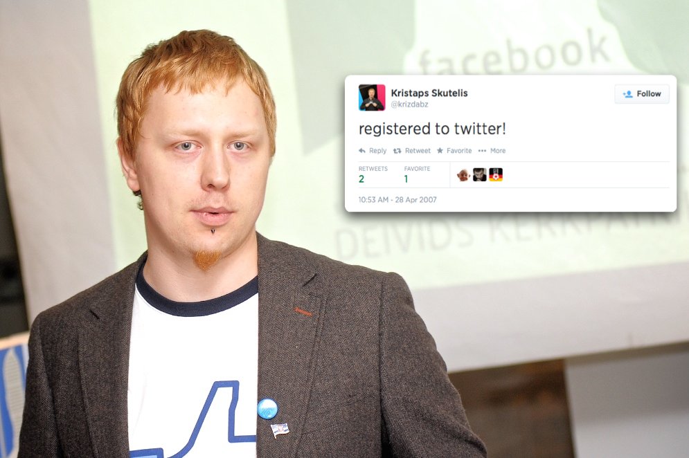 Latvijas 'Twitter' līderu pirmie tvīti